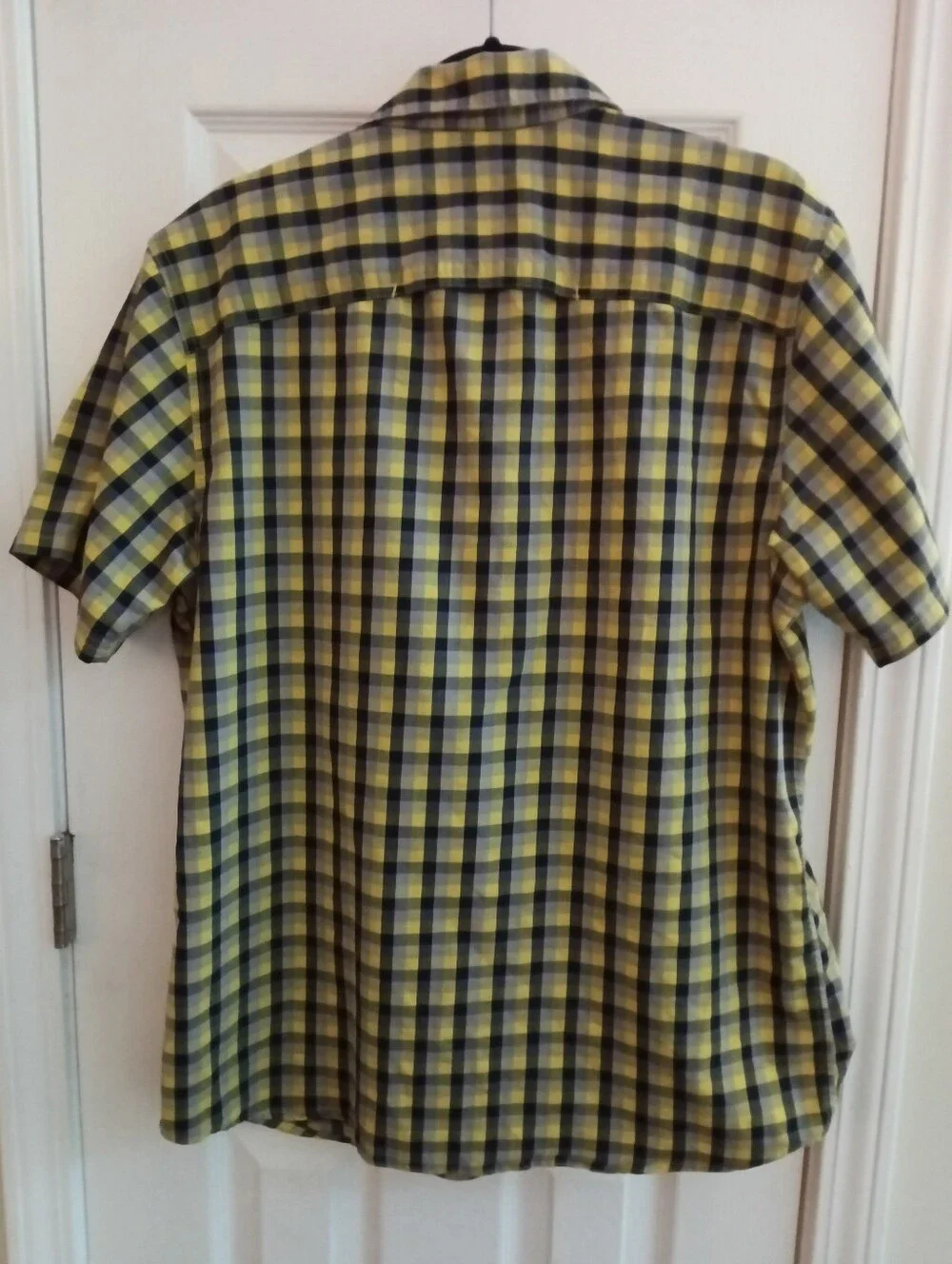 Wrangler Men's Large Plaid Regular Fit Outdoor Shirt Yellow/Black
